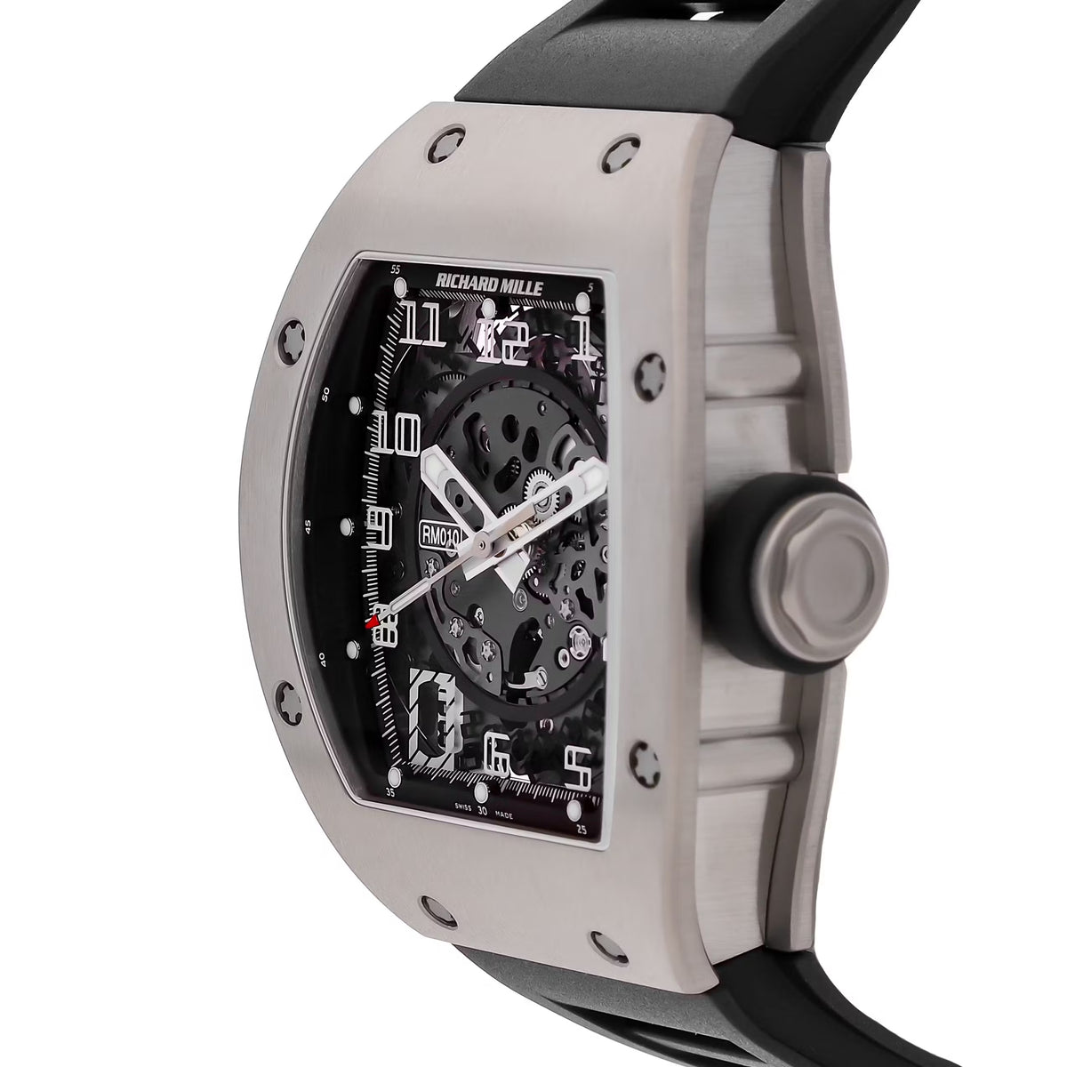 Richard Mille RM010 Titanium Black Rubber Strap